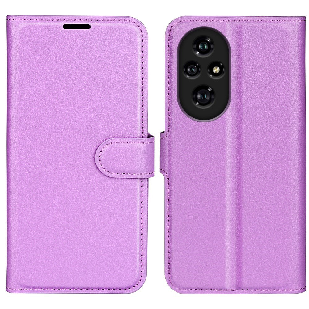 EIDERWOOD Honor 200 Pro (5G) Kunstskinn Flip Deksel m. Kortholder & Ståfunksjon - Lilla