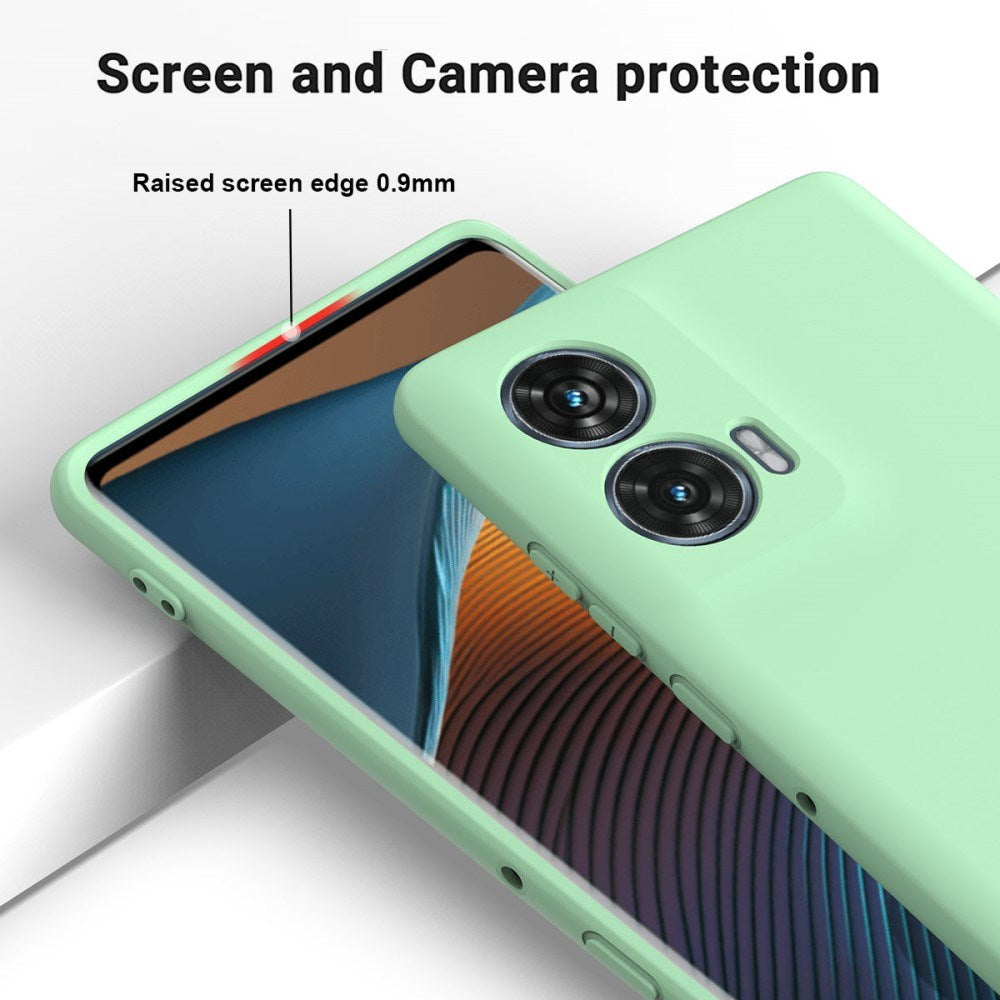 EIDERWOOD Motorola Edge 50 Fusion Liquid Silikon Deksel med Stropp - Grønn