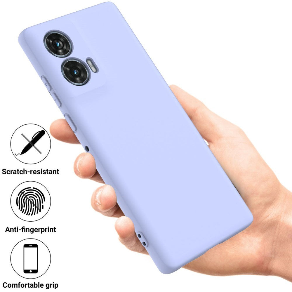 EIDERWOOD Motorola Edge 50 Fusion Liquid Silikon Deksel med Stropp - Lilla