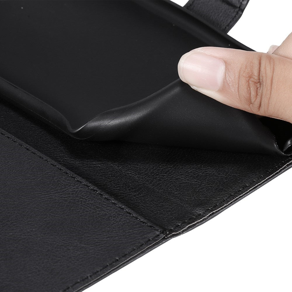 EIDERWOOD Xiaomi Redmi 13 Deksel i Kunstskinn med Lommebok og Stropp - Svart