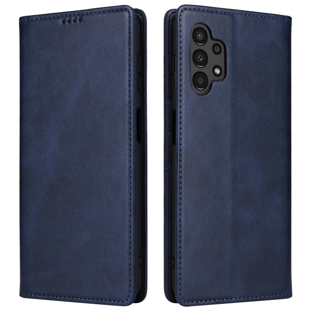 EIDERWOOD Samsung Galaxy A13 (4G/5G) / A04s / M13 Kunstskinn Flip Deksel m. Kortholder & Ståfunksjon - Mørk Blå
