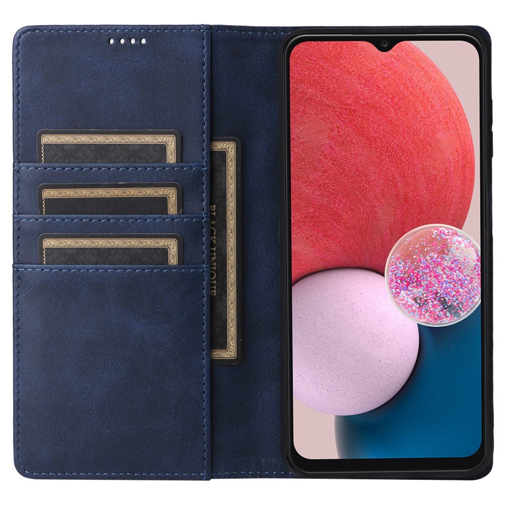 EIDERWOOD Samsung Galaxy A13 (4G/5G) / A04s / M13 Kunstskinn Flip Deksel m. Kortholder & Ståfunksjon - Mørk Blå