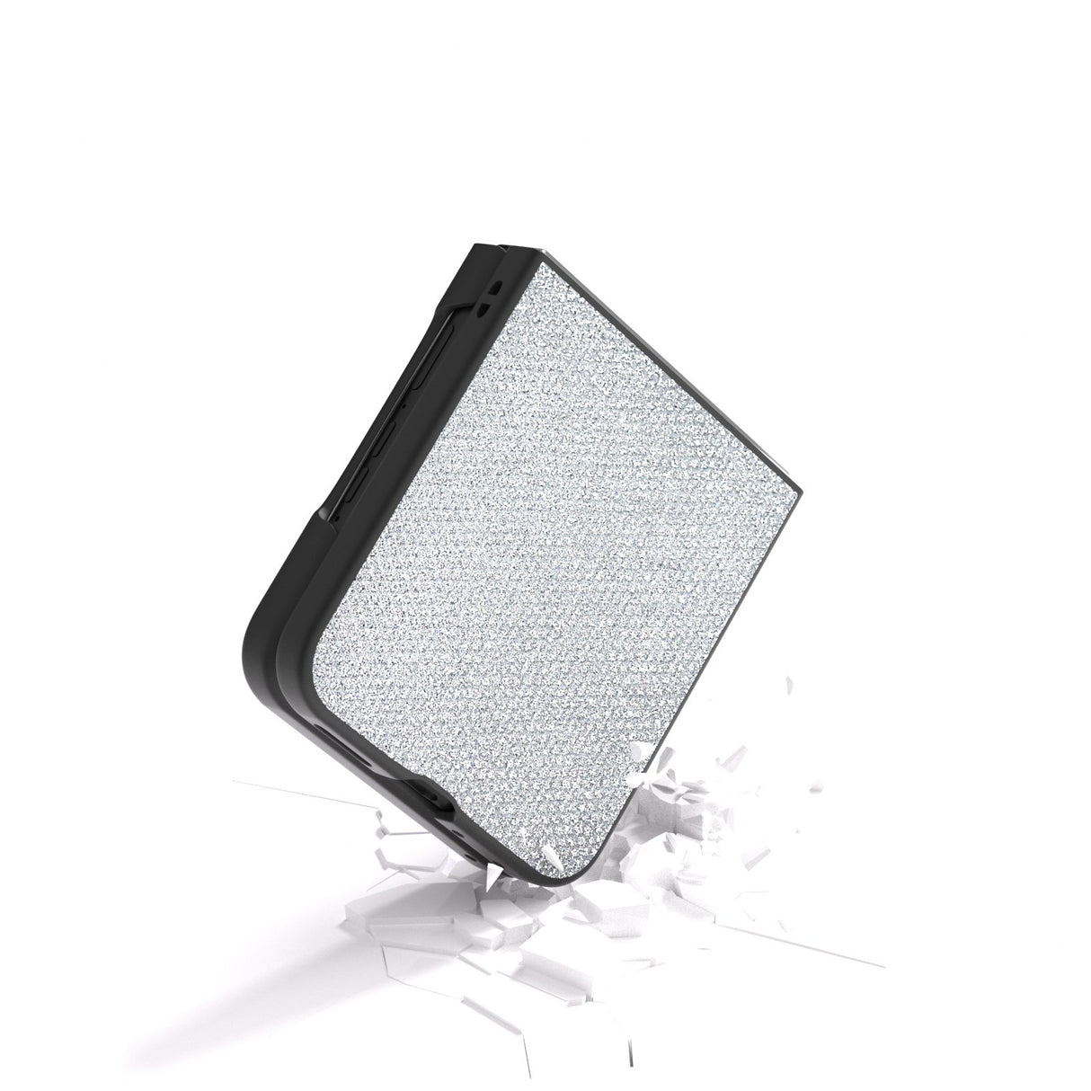 EIDERWOOD Motorola Razr 50 Ultra (5G) Kunstskinn Glimmer Deksel - Sølv