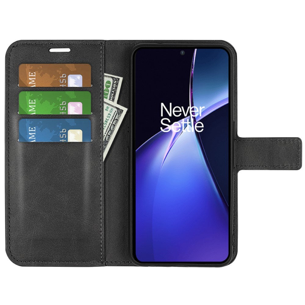 EIDERWOOD OnePlus Nord CE4 Lite (5G) Flippdeksel i Skinn med Kortholder og Magnetisk Lukking - Svart