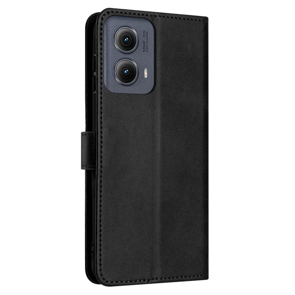 EIDERWOOD Motorola G85 (5G) Kunstskinn Deksel med stropp og lommebok - Svart