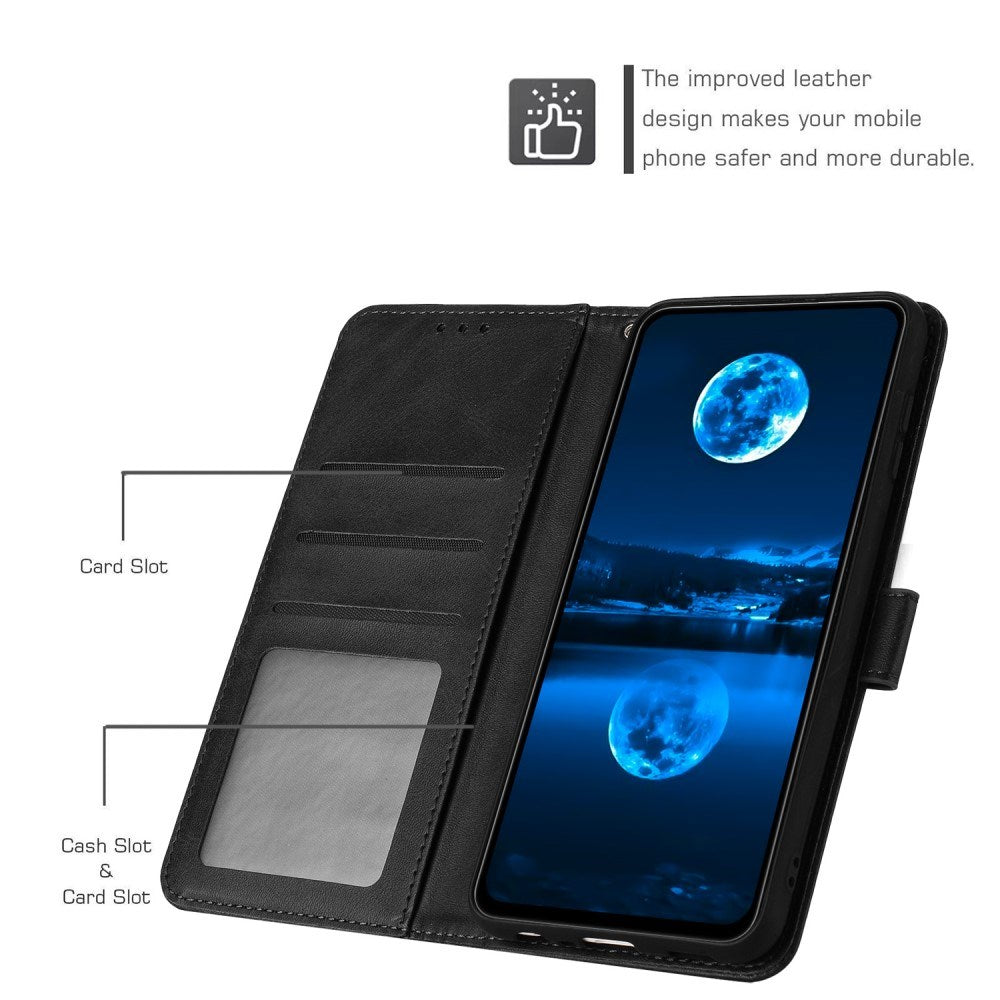 EIDERWOOD Motorola G85 (5G) Kunstskinn Deksel med stropp og lommebok - Svart