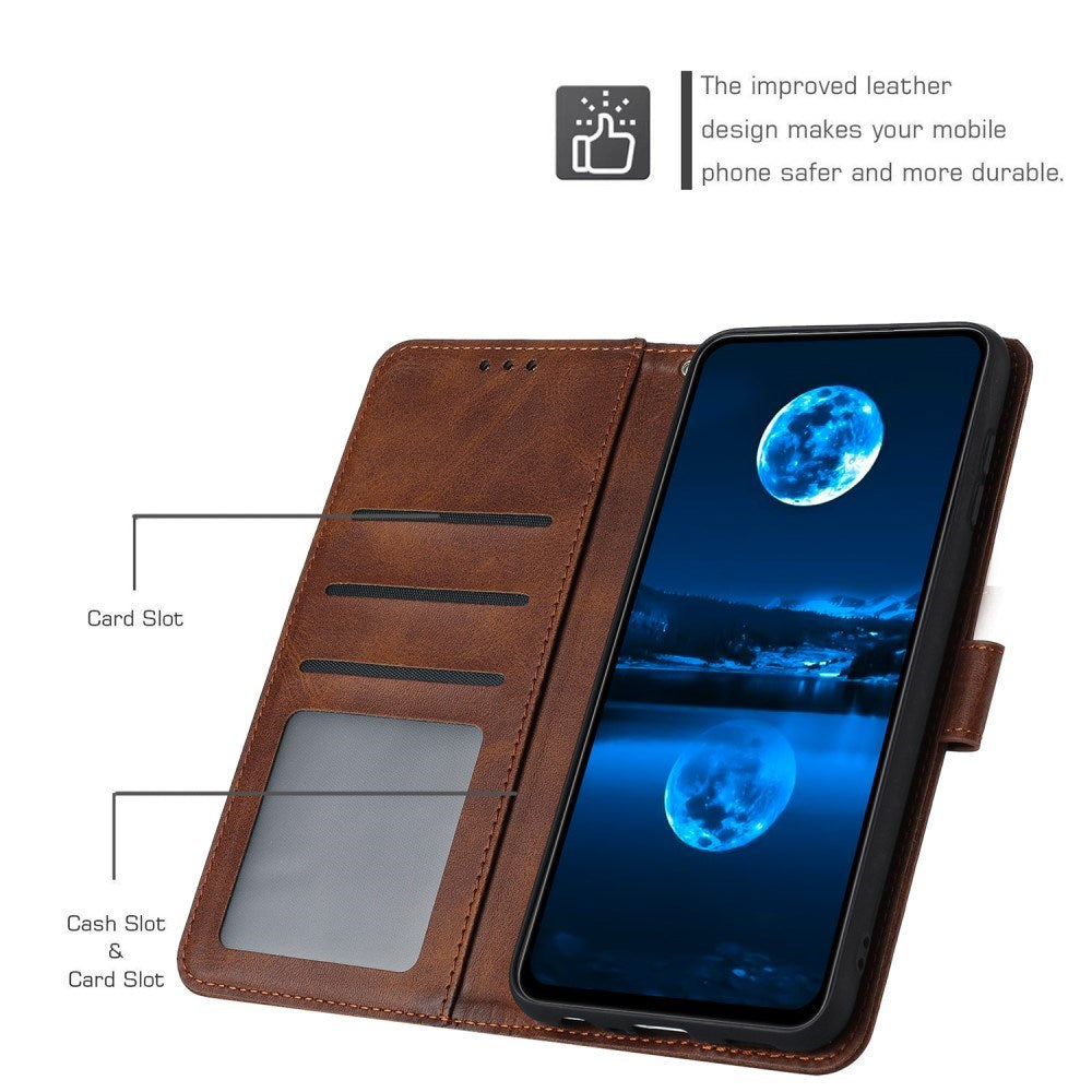 EIDERWOOD Motorola G85 (5G) Kunstskinn Deksel med stropp og lommebok - Brun