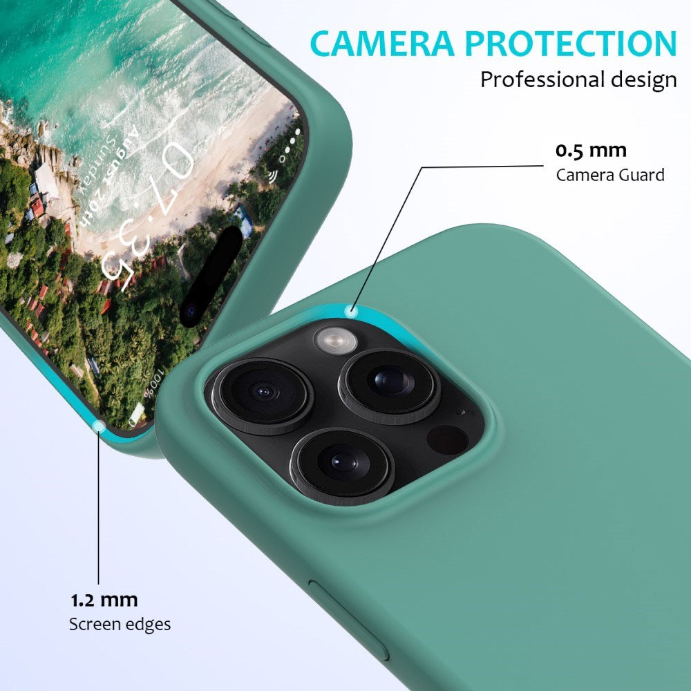 EIDERWOOD iPhone 16 Pro Max Fôret Silikon Deksel - Mørk Grønn