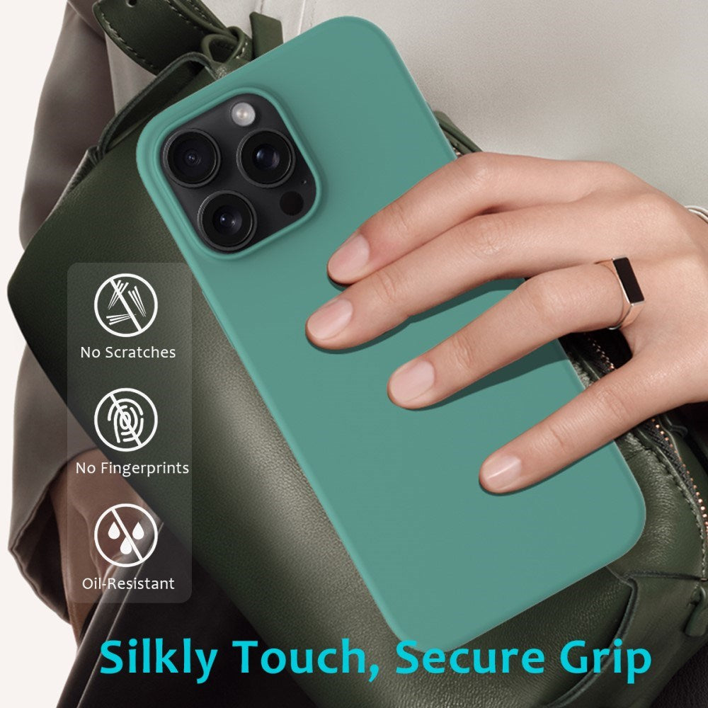 EIDERWOOD iPhone 16 Pro Max Fôret Silikon Deksel - Mørk Grønn