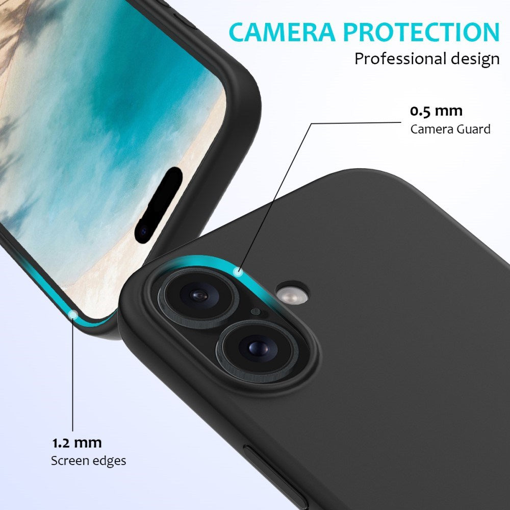 EIDERWOOD iPhone 16 Plus Fôret Silikon Deksel - Svart