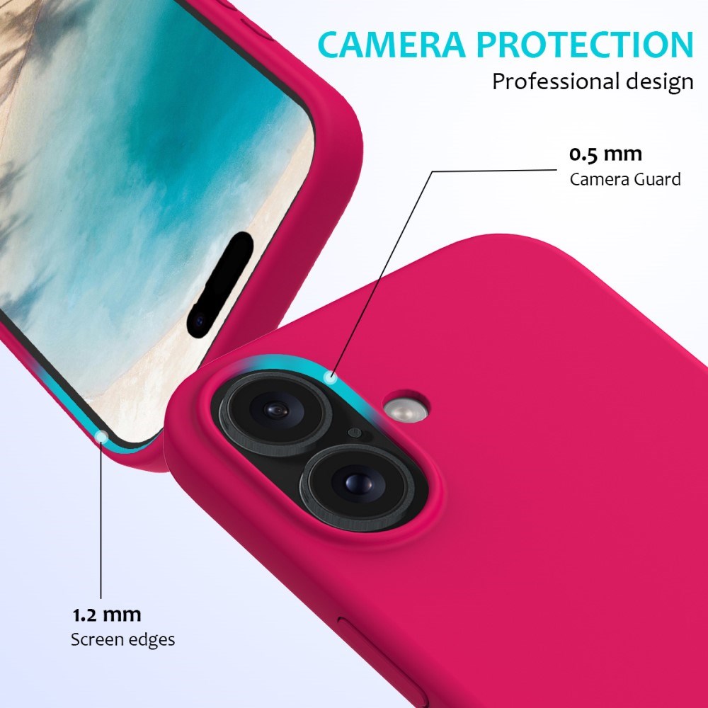 EIDERWOOD iPhone 16 Plus Fôret Silikon Deksel - Korallrød