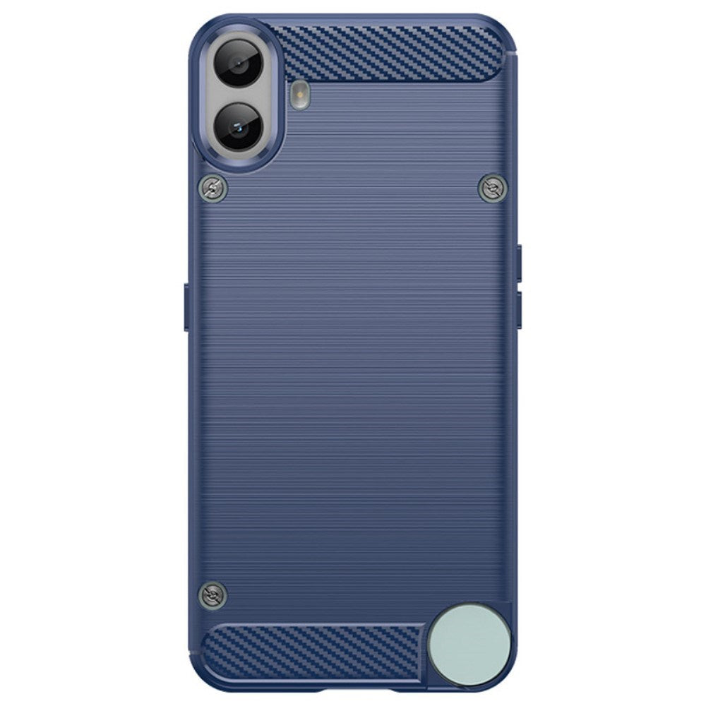EIDERWOOD Nothing CMF Phone 1 Brushed Carbon Fiber Fleksibelt Plast Deksel - Blå