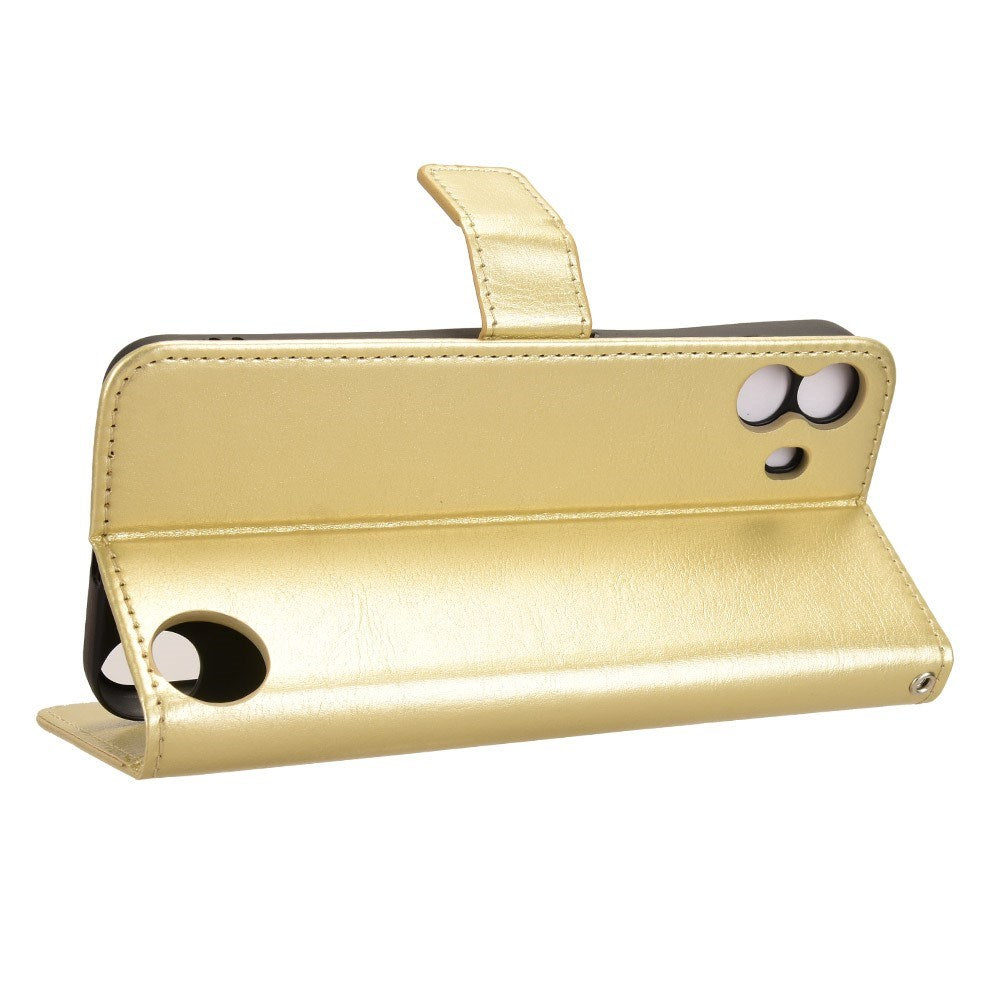 EIDERWOOD Nothing CMF Phone 1 Kunstskinn Flip Deksel m. Strop - Guld