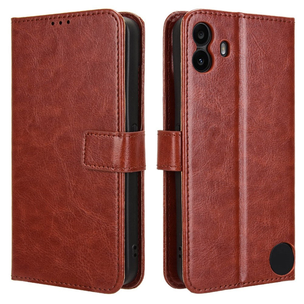 EIDERWOOD Nothing CMF Phone 1 Kunstskinn Flip Deksel m. Strop - Brun