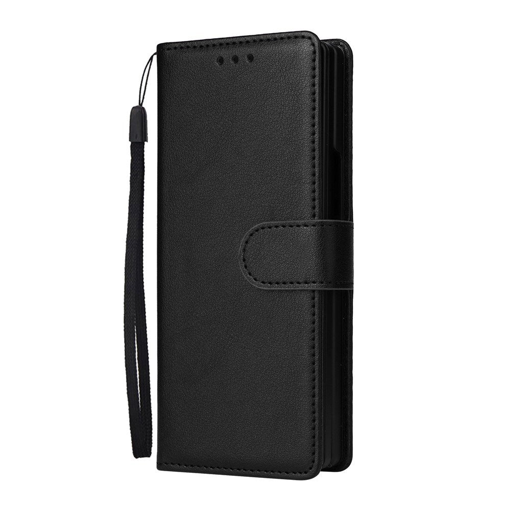 EIDERWOOD Samsung Galaxy Z Fold6 Kunstskinn Flip Deksel m. Kortholder & Stropp - Svart