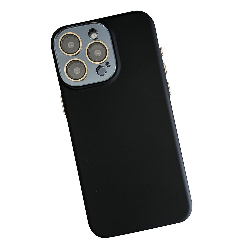 EIDERWOOD iPhone 14 Pro Silikon Deksel med Innebygd Kamerabeskyttelse - Svart