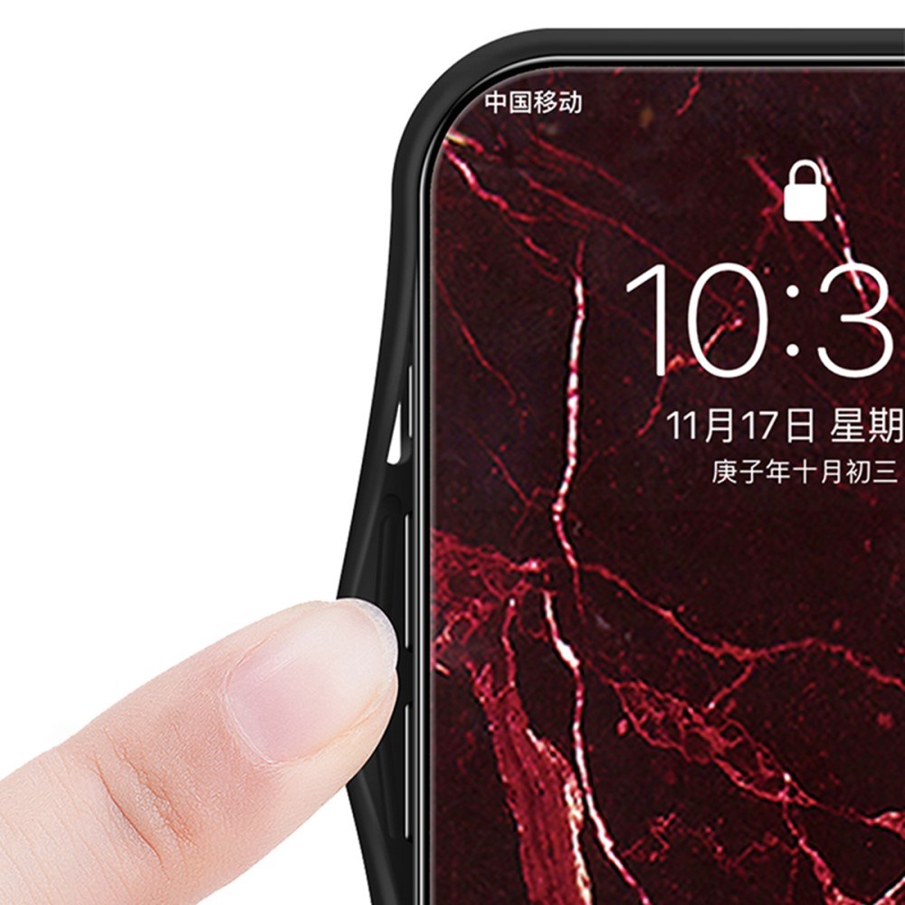 EIDERWOOD iPhone 16 Pro Max Marmordeksel med Glassrygg - Hvit Marmor