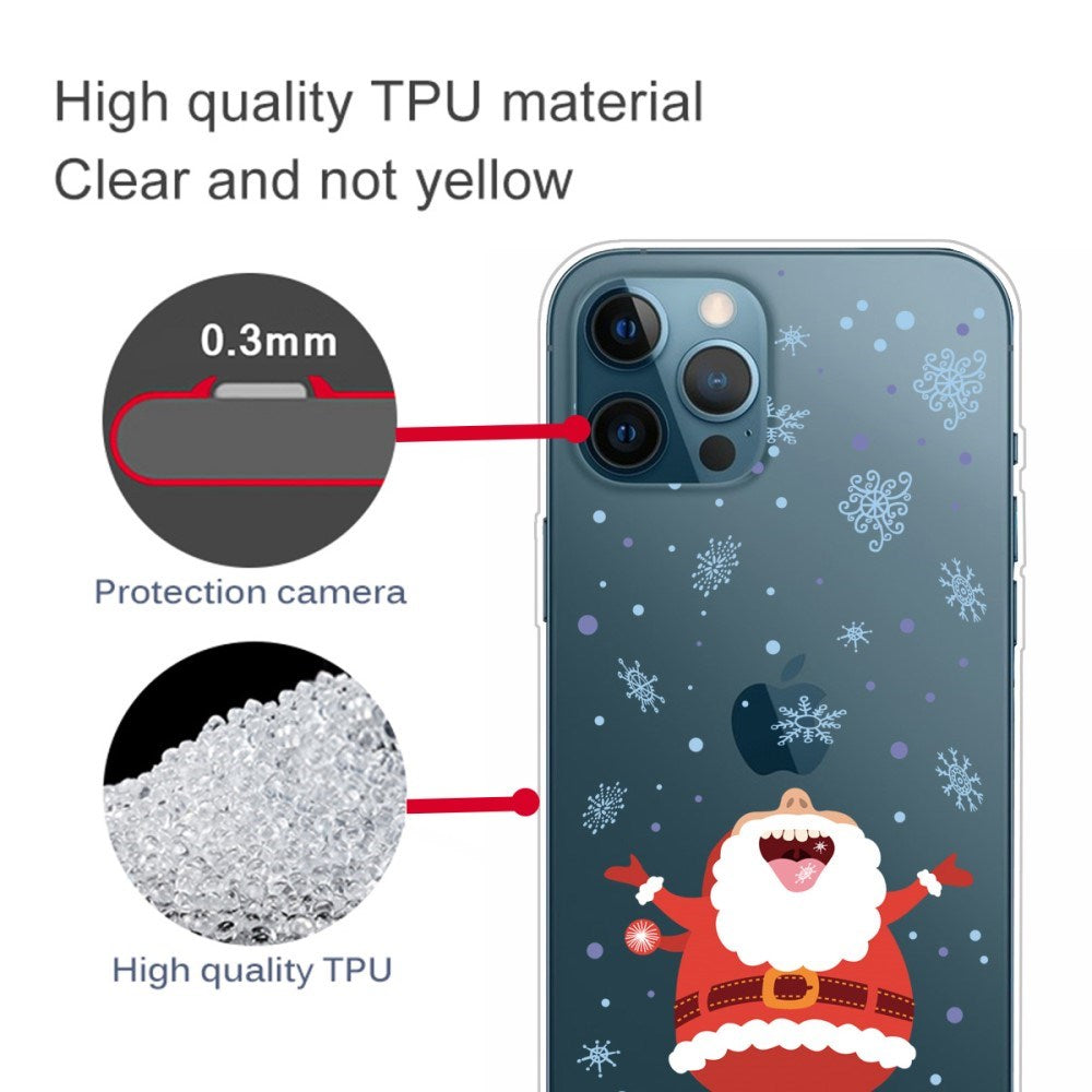EIDERWOOD iPhone 16 Pro Max Fleksibelt Plast Jul Deksel - Merry Christmas - Julenissen &
Snøfnugg