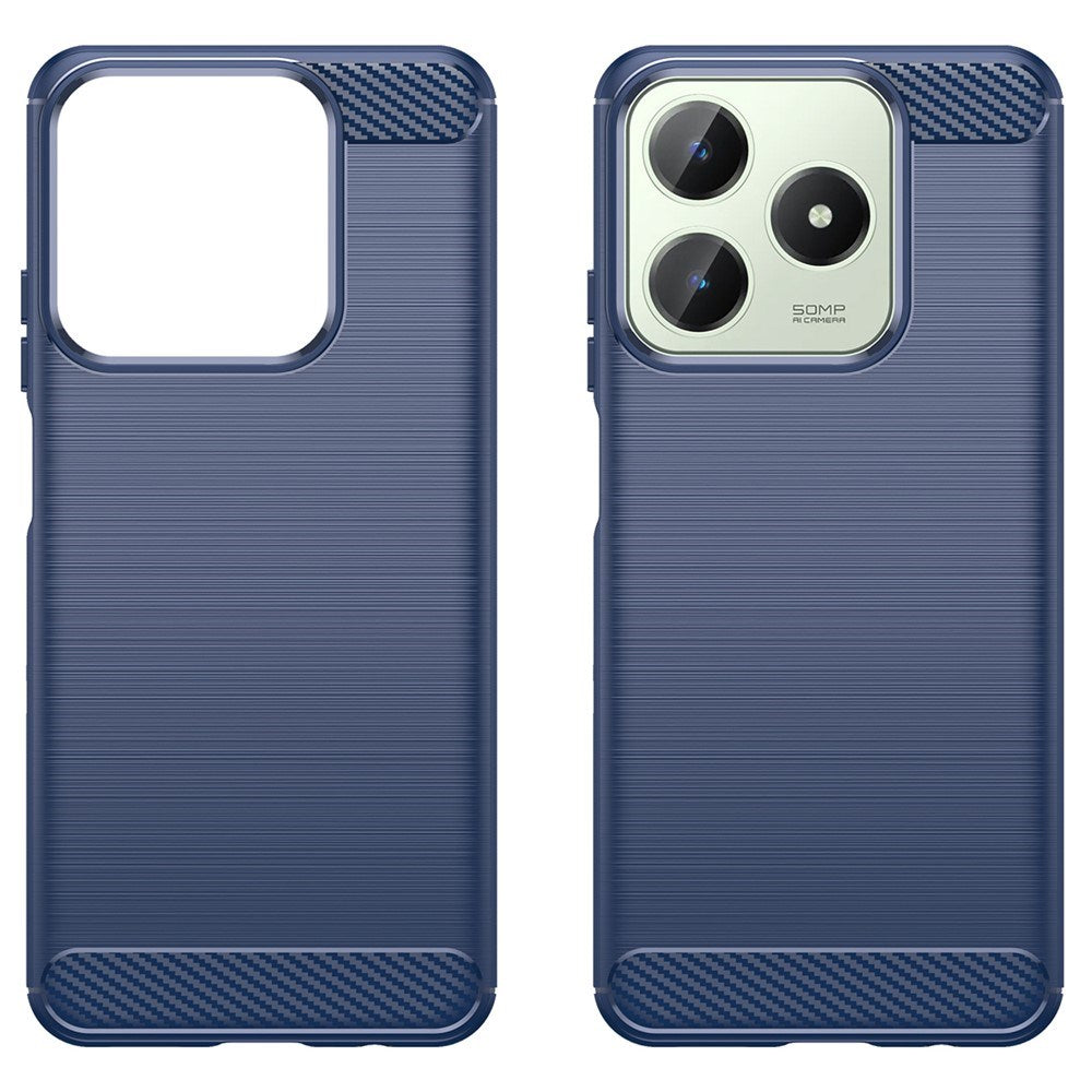 Realme Note 60x (4G) / C63 (4G) / C61 (4G) EIDERWOOD Carbon Fiber Deksel - Blå
