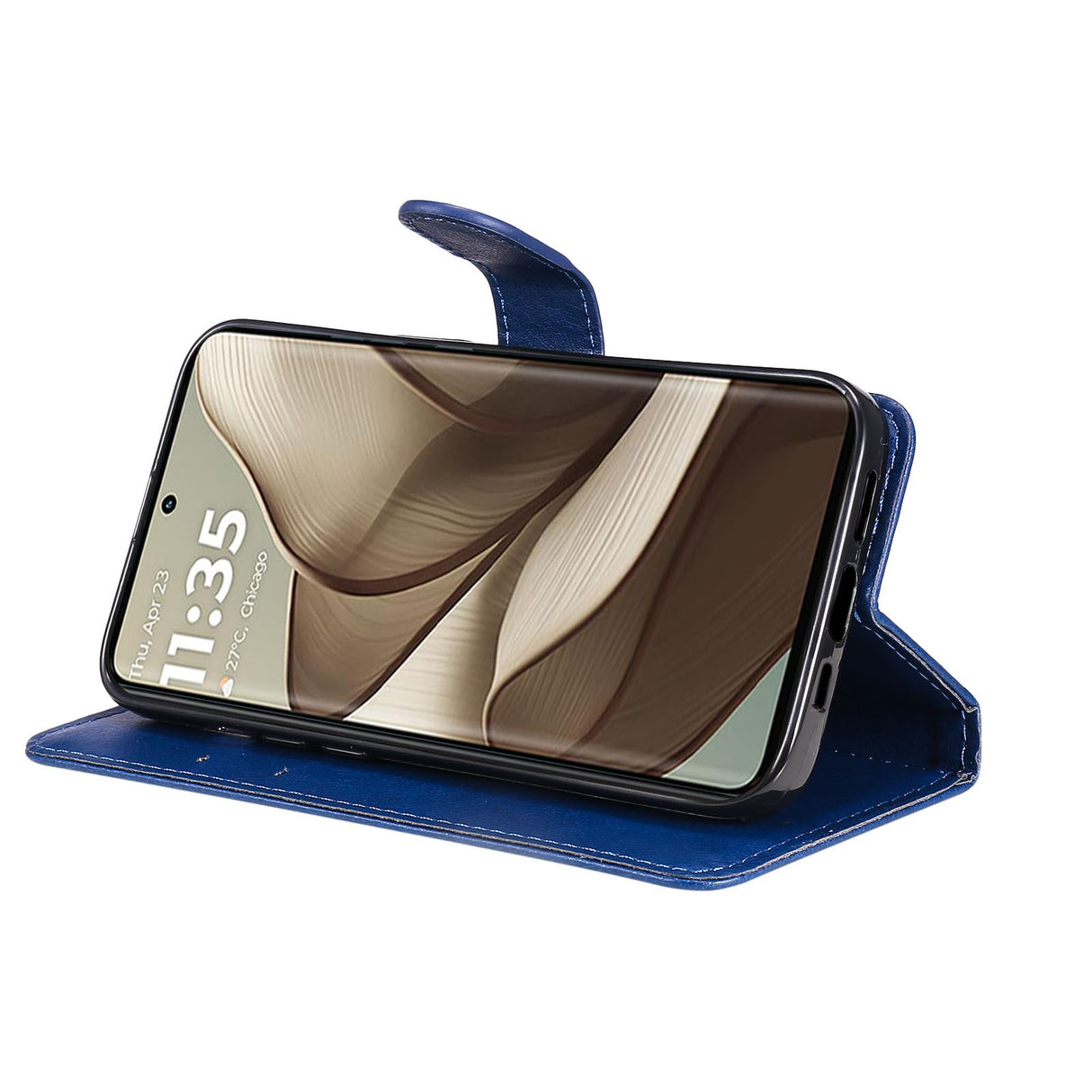EIDERWOOD Motorola Edge 50 Wallet Flip Deksel i læder med Pung - Blå