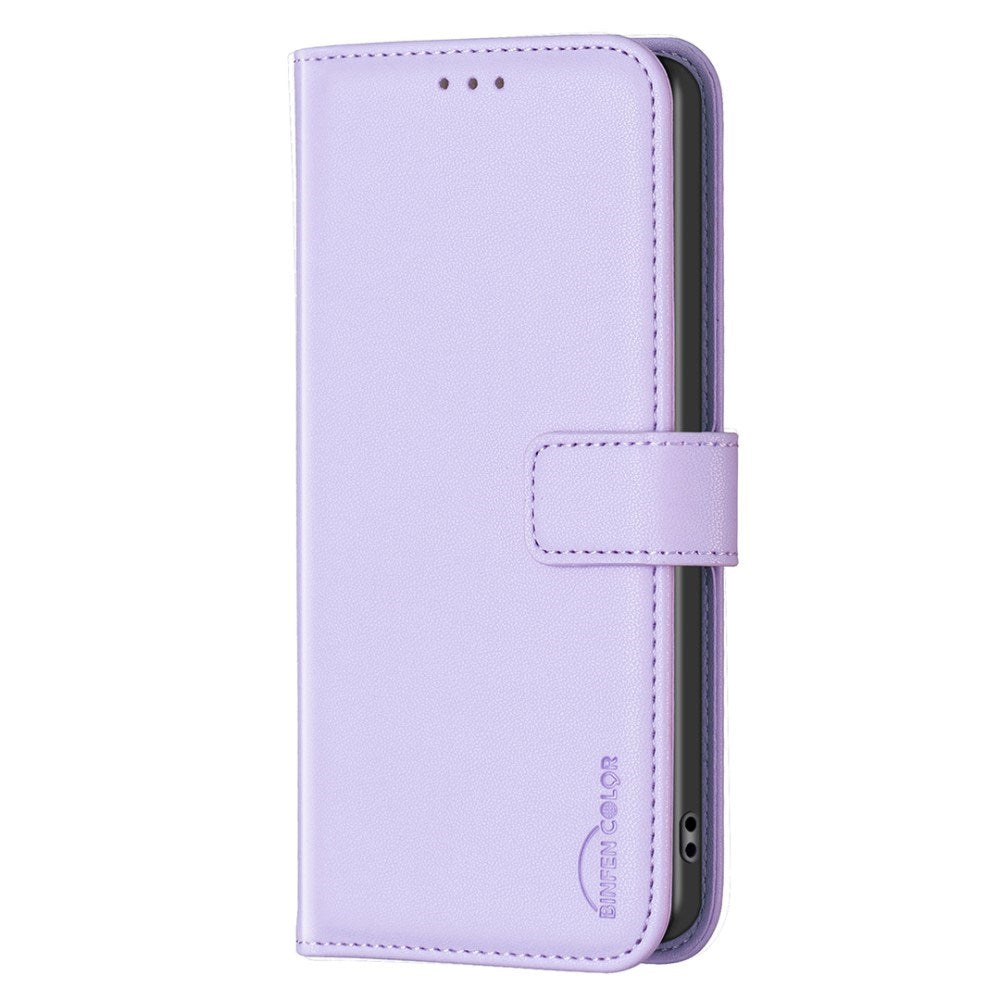 Realme Note 60 / 60x (4G) / C63 (4G) / C61 (4G) Kunstskinn Deksel med Stativfunksjon & Kortholder - Lavendel