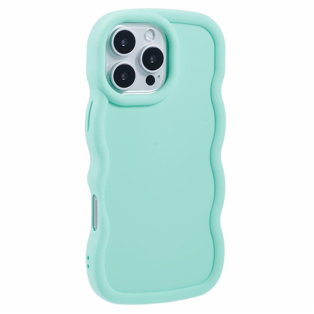 iPhone 16 Pro EIDERWOOD Fleksibelt Plast Wavy Deksel - Blå