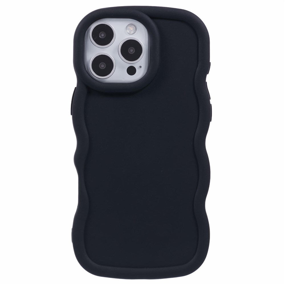iPhone 16 Pro Max EIDERWOOD Fleksibelt Plast Wavy Deksel - Svart
