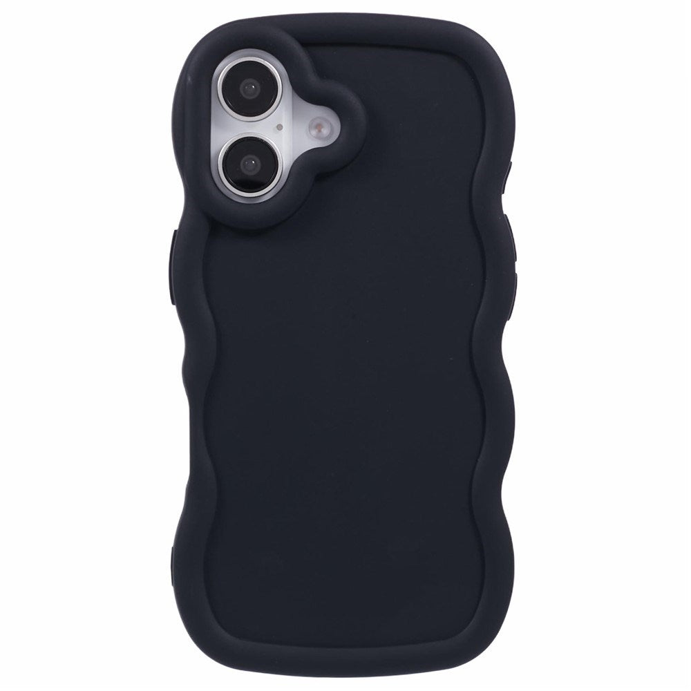 iPhone 16 Plus EIDERWOOD Fleksibelt Plast Wavy Deksel - Svart