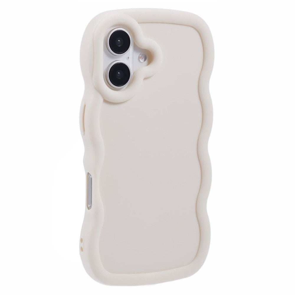 iPhone 16 Plus EIDERWOOD Fleksibelt Plast Wavy Deksel - Hvit