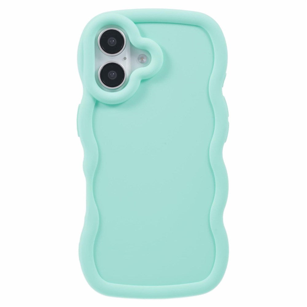 iPhone 16 Plus EIDERWOOD Fleksibelt Plast Wavy Deksel - Blå