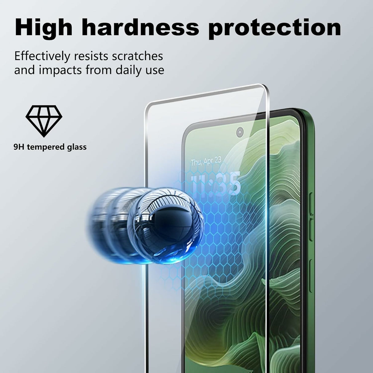 Motorola Moto G35 5G - Beskyttelsessett med Mykt Plastdeksel og 2.5D Skjermbeskytter