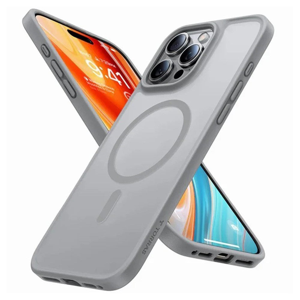 TORRAS iPhone 16 Pro Hybrid Deksel - MagSafe Kompatibel - Grå
