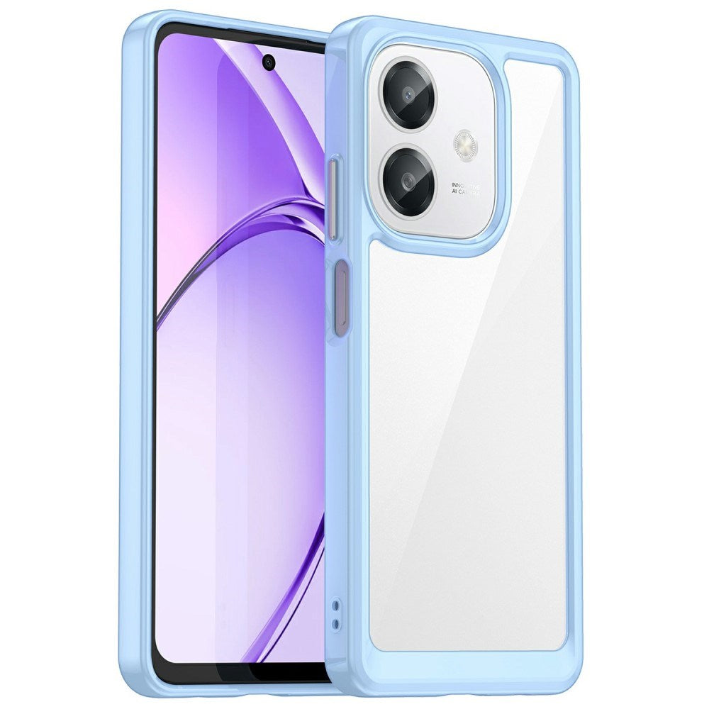 EIDERWOOD OPPO A60 / A40m / A40 Hybrid Plast Deksel - Gjennomsiktig / Blå
