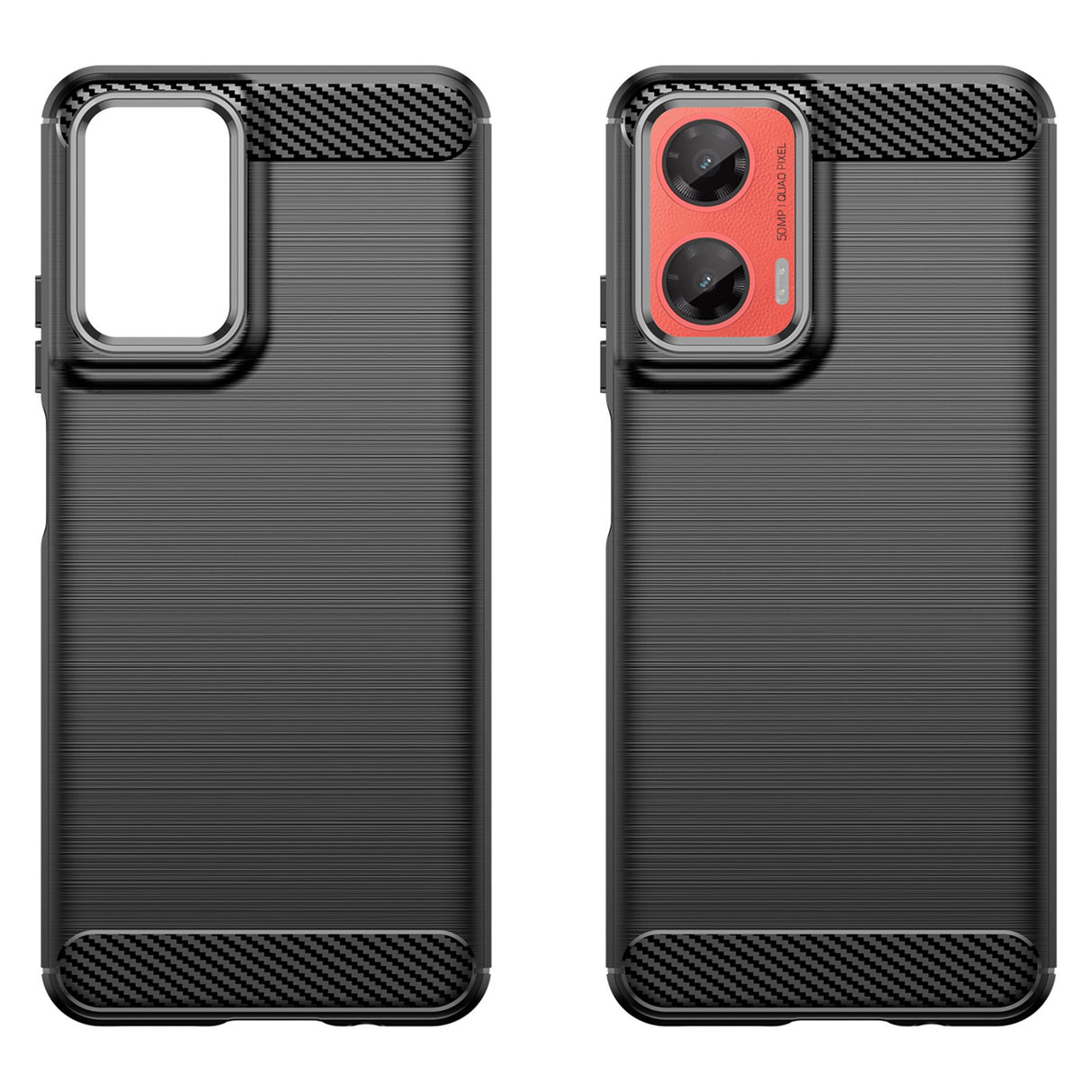 EIDERWOOD Motorola Moto G35 5G DekselCarbon Fiber Texture - Svart