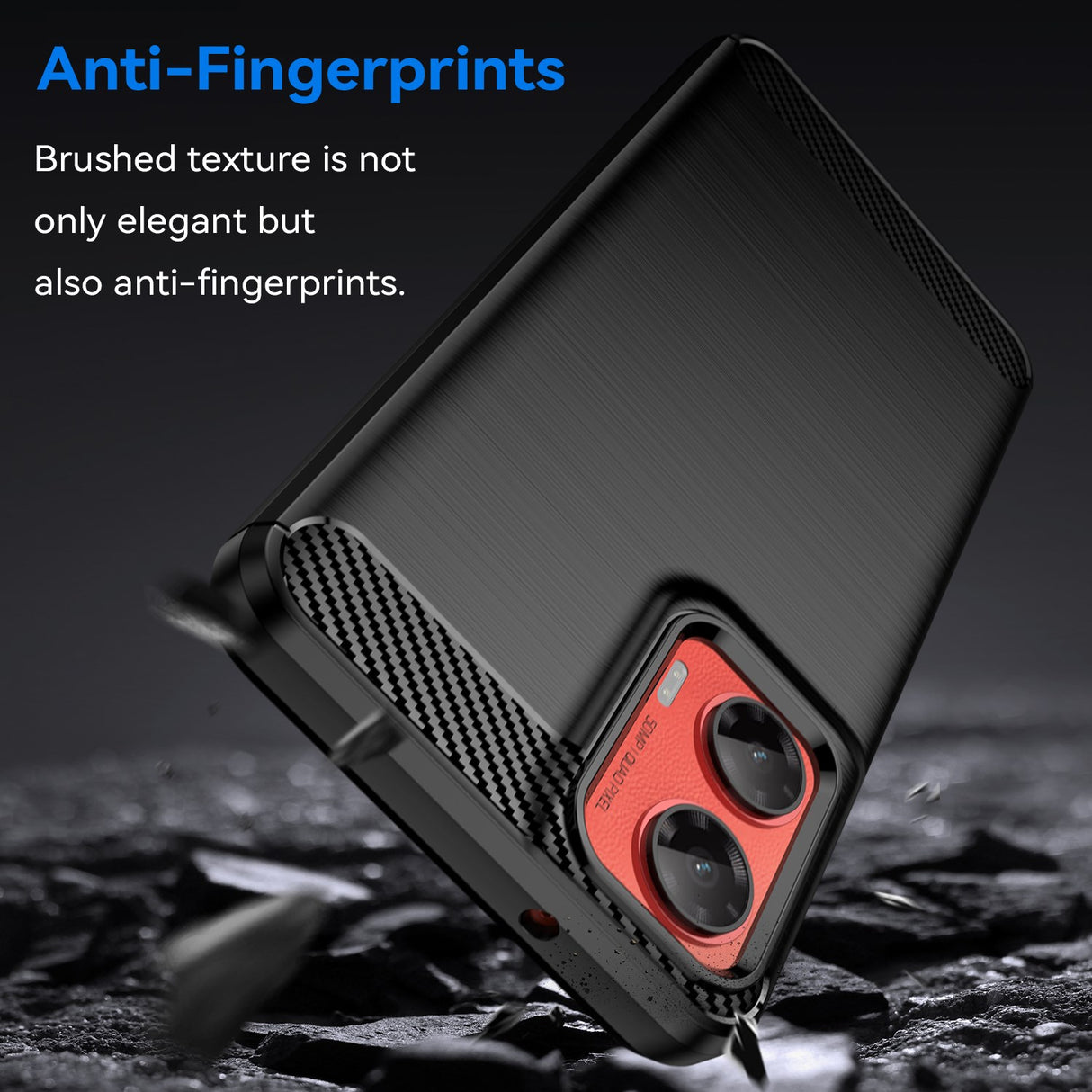 EIDERWOOD Motorola Moto G35 5G DekselCarbon Fiber Texture - Svart