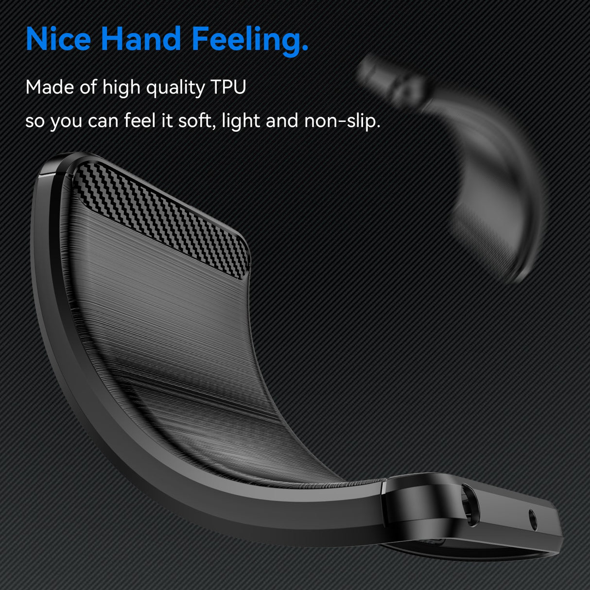 EIDERWOOD Motorola Moto G35 5G DekselCarbon Fiber Texture - Svart