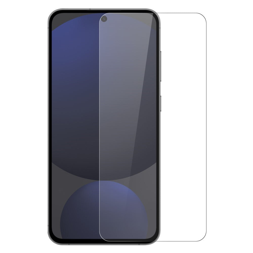 Samsung Galaxy S25 2-i-1 Fleksibelt Plast Deksel og Herdet Beskyttelsesglass - Gjennomsiktig