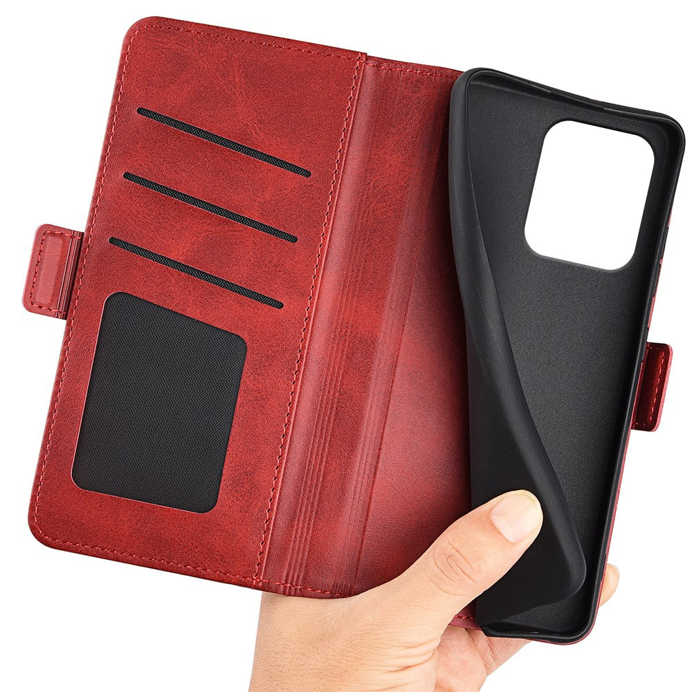 EIDERWOOD Motorola Edge 50 Neo Wallet Flip Deksel i læder med Pung - Rød