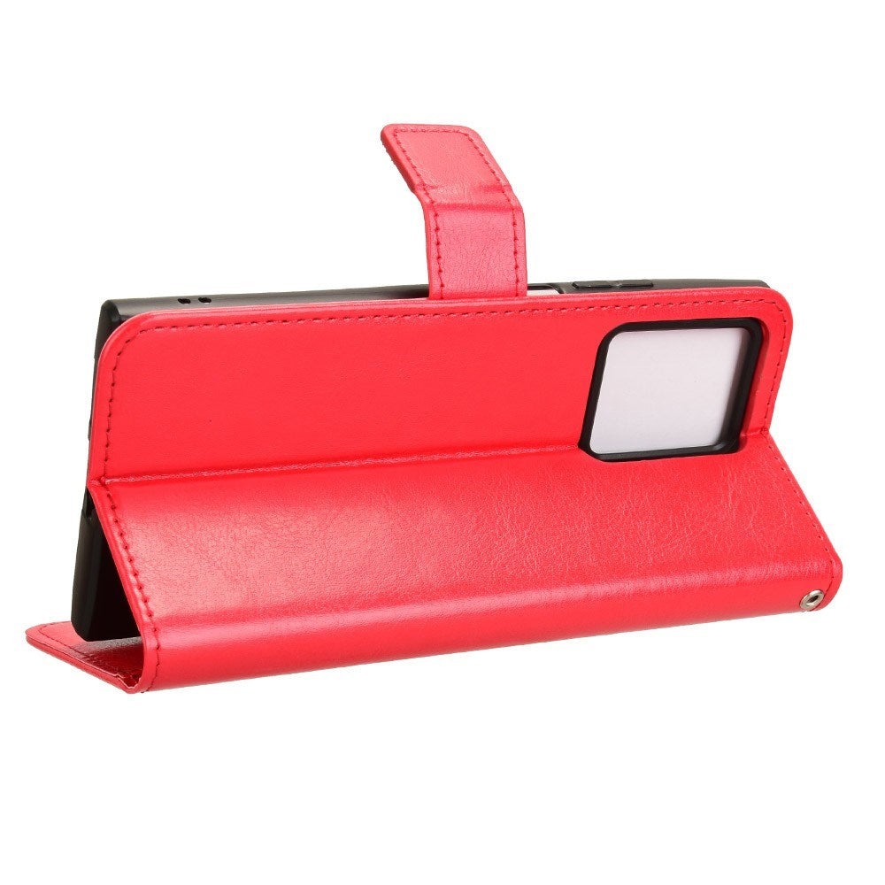 EIDERWOOD HMD Skyline Flip Cover i kunstskinn med kortholder og ståfunksjon - Rød