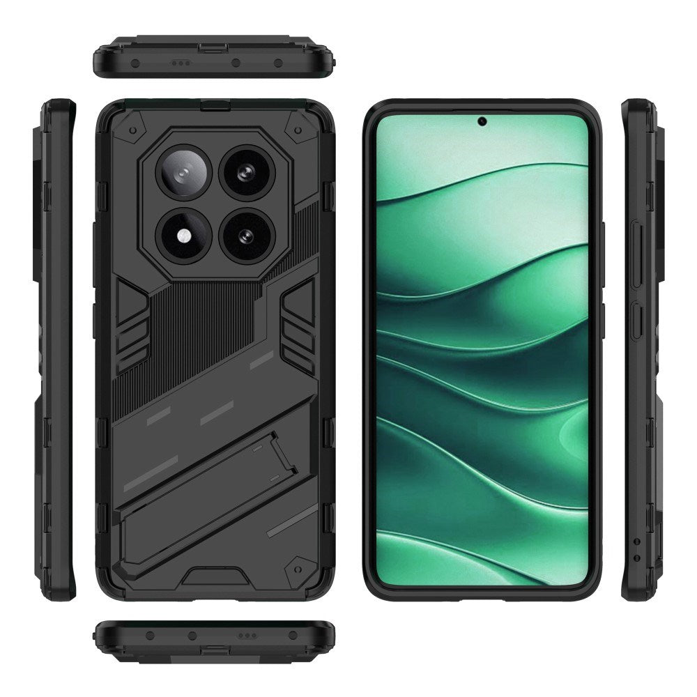 EIDERWOOD Xiaomi Redmi Note 14 Pro (5G) / Poco X7 Håndverker Deksel m. Kickstand - Svart