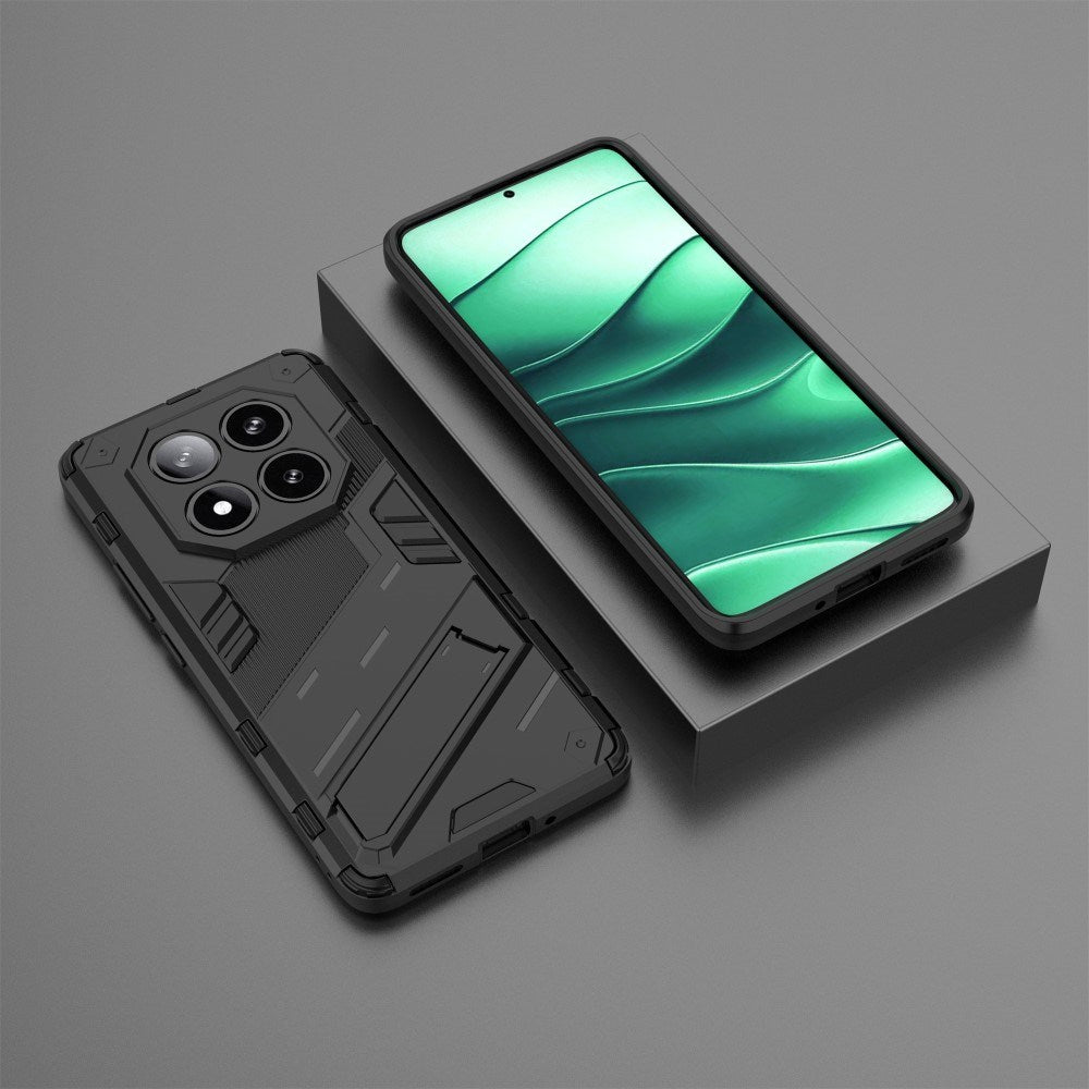EIDERWOOD Xiaomi Redmi Note 14 Pro (5G) / Poco X7 Håndverker Deksel m. Kickstand - Svart