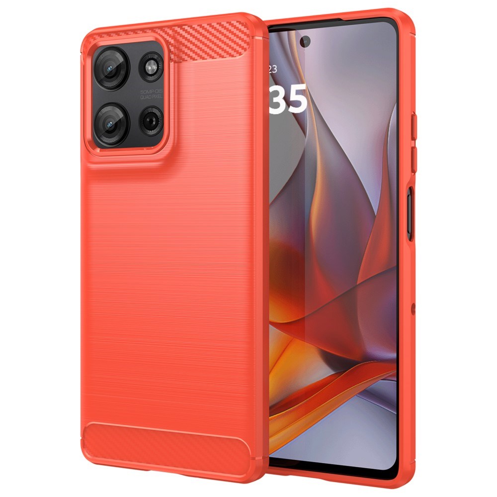 EIDERWOOD Motorola Moto G75 (5G) Brushed Carbon Deksel - Rød