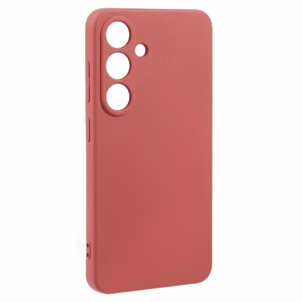 EIDERWOOD - Samsung Galaxy S25 Mykt Plastdeksel - Ripebeskyttelse med Fiberforing - Korallrød