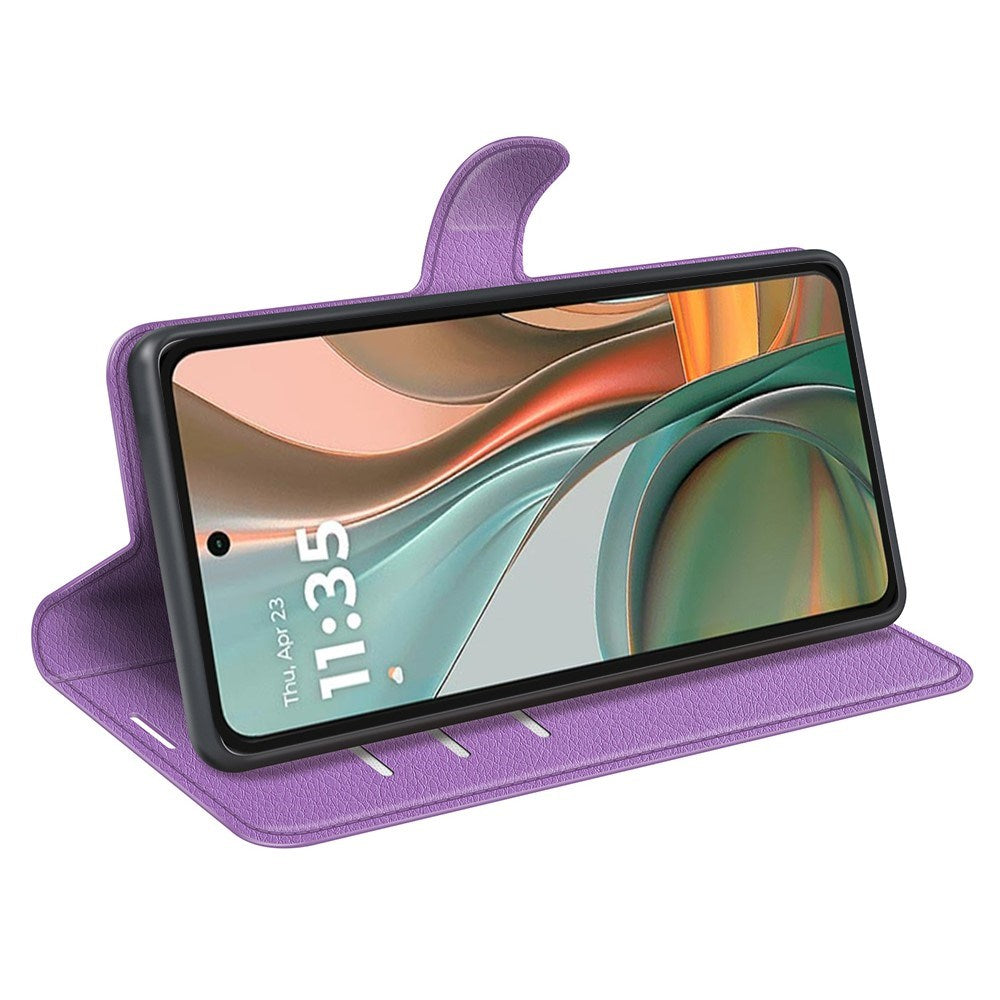 EIDERWOOD Motorola Moto G75 (5G) Kunstskinn Flip Deksel m. Kortholder & Ståfunksjon - Lilla