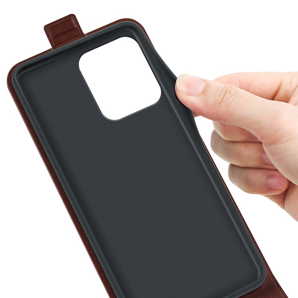 EIDERWOOD Motorola Moto G75 5G Etui med Kortlommer – Vertikal Flip Kunstlær Etui - Brun