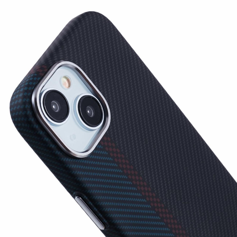 EIDERWOOD Mønstret Carbon Deksel - iPhone 15 - MagSafe Kompatibel - Dark Colored Pattern