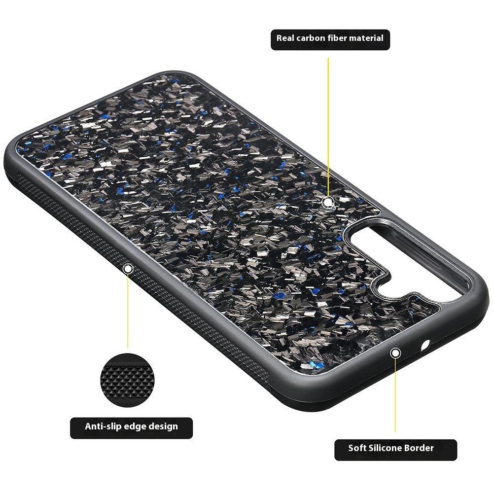 EIDERWOOD Samsung Galaxy S24 Non-Slip Carbon Deksel - MagSafe Kompatibel - Svart