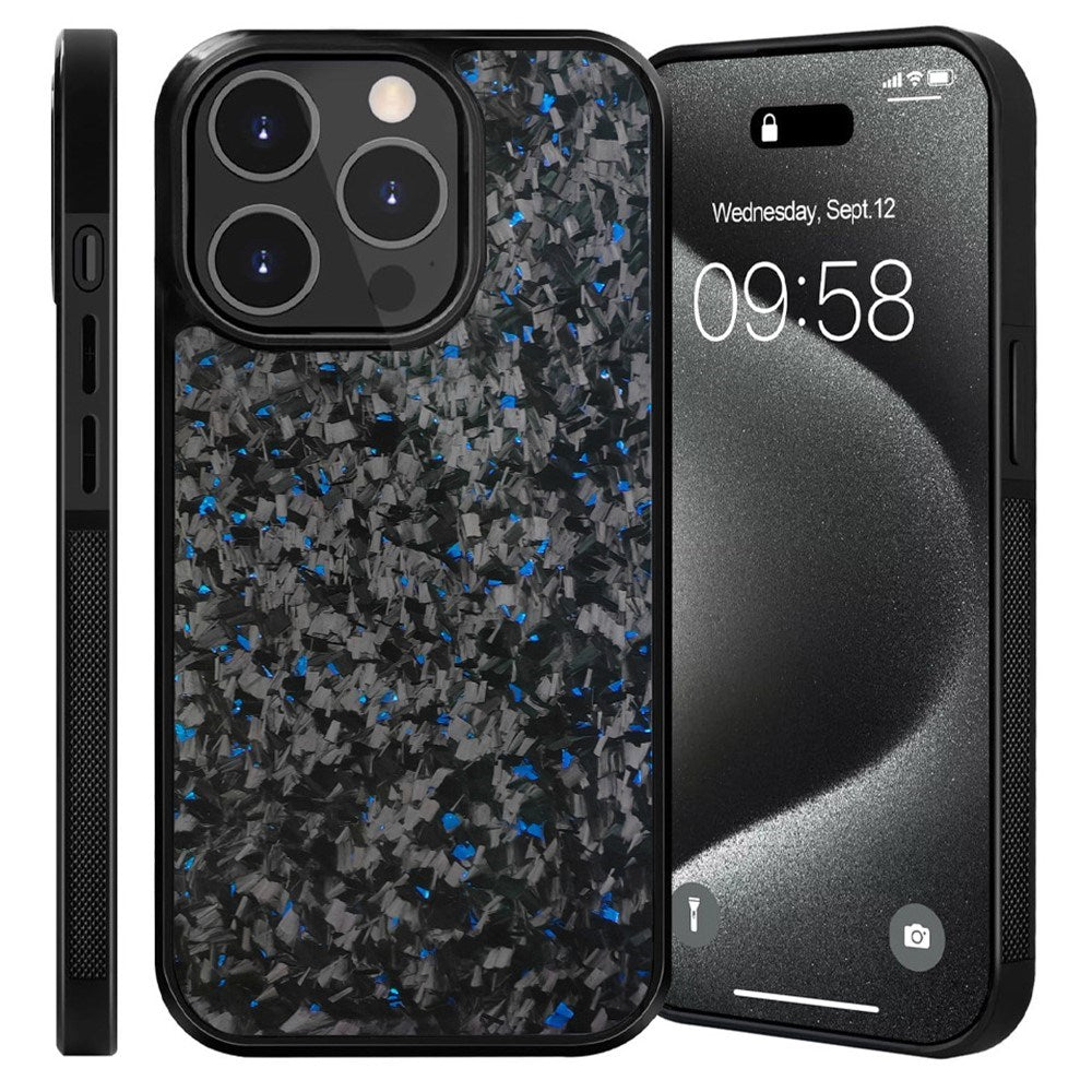 EIDERWOOD iPhone 15 Pro Non-Slip Carbon Deksel - MagSafe Kompatibel - Blå