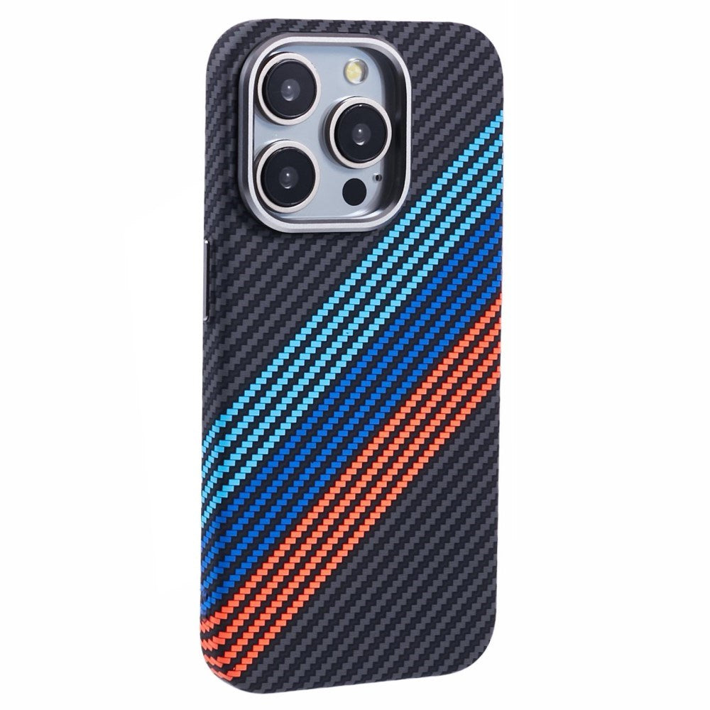 EIDERWOOD Mønstret Carbon Deksel - iPhone 14 Pro - MagSafe Kompatibel - Colorful Stripes