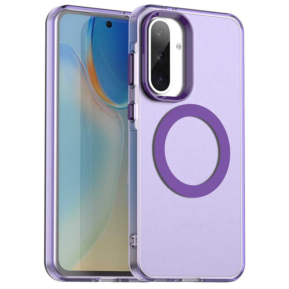 EIDERWOOD Samsung Galaxy A36 (5G) Hybrid Plast Deksel - MagSafe Kompatibel - Gjennomsiktig / Lilla